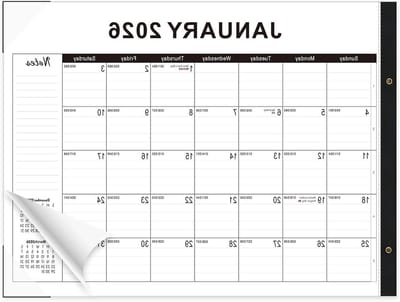 Bureaukalender 2025-2026 - Desk Pad Kalender - Planning Organiseren - 18 Maanden Dekking - 22 x 17 Inch
