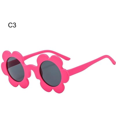 Lunettes de soleil Tournesol Mignonnes Protection UV400 Rondes Y2K Fleurs Lunettes de Soleil Femme Accessoires de Mode