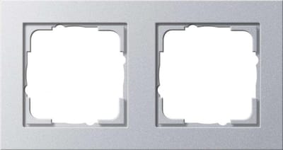 Afdekraam Dubbel - Wandplaat - Inbouw Installatie - Verticaal Horizontaal - Aluminium