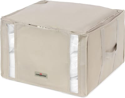 Vacuüm Opbergtas Beige 42 x 40 x H.25 cm - Ruimtebesparende Oplossing voor Kasten