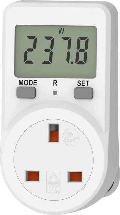 Energiekostenmeter met 5 Modi - Elektriciteitsverbruik Monitor voor Thuisgebruik