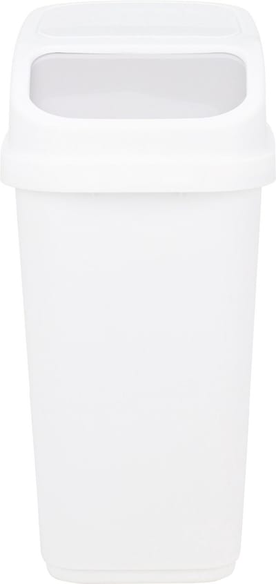 Excellent Houseware GFT aanrecht afvalbakje - wit - 5L - afsluitbaar - 15 x 21 x 31 cm - klepje- afval scheiden