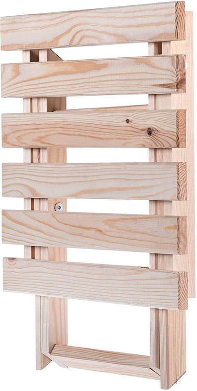 Set salontafel met ligstoelen Anjouin naturel + 2 houten ligstoelen rood