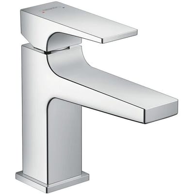 Hansgrohe Metropol single lever basin mixer 100 with lever handle and push-open waste for hand basin 32500000