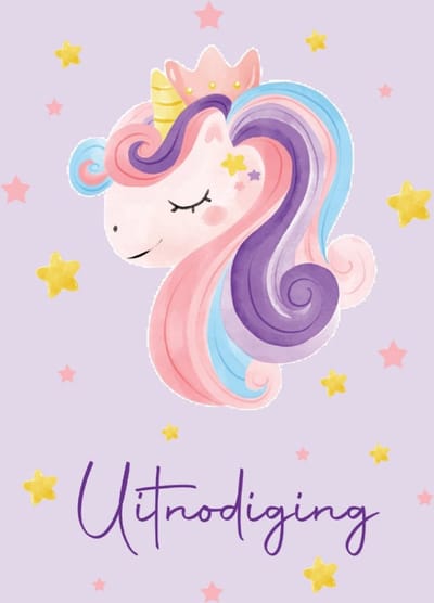 10x Uitnodiging kinderfeestje Unicorn - 10 stuks - uitnodigingskaarten - uitnodiging verjaardag - uitnodiging feest - kinderfeestje eenhoorn style - uitnodiging kinderfeestje meisjes - uitnodiging feestje - roze - A6 formaat - meisjes kaart