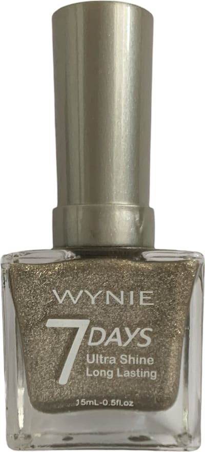 Wynie - Nagellak 7 Days Ultra Shine Long Lasting - Licht Zilver en Goud Mini Glitter / Shimmer - 1 flesje met 15 ml inhoud - Nummer 550