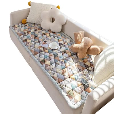 Bankbeschermhoezen Zachte Comfortabele Katoenen Bankhoezen Zelfklevend Antislip Woonkamer Bank Handdoek Kussen Mat 45X45cm1 gray