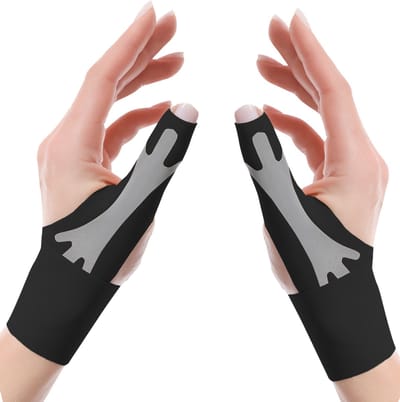 U Fit One 2 Stuks Duimbrace - Duimbandage - Voorgevormd - Klittenband Sluiting - Zwart - Links en Rechts