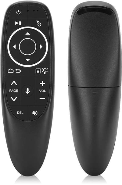 SPHProducts - Draadloze Air Mouse - Slimme Stem Afstandsbediening - Wit Verlicht Ontwerp - Compatibel met Android en Windows - 2.4G USB Afstandsbedien