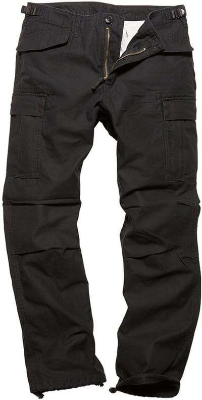 Vintage Industries M65 Heavy Satin Pants Black Outdoorbroek Heren