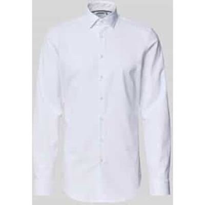 Slim fit zakelijk overhemd met extra lange mouw