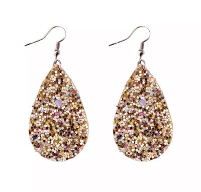 Akyol - Oorhangers kerst - oorhanger - GoudKLEURIG oorbel - glitter oorbel - glitter - kerst - sieraad - oorhangers