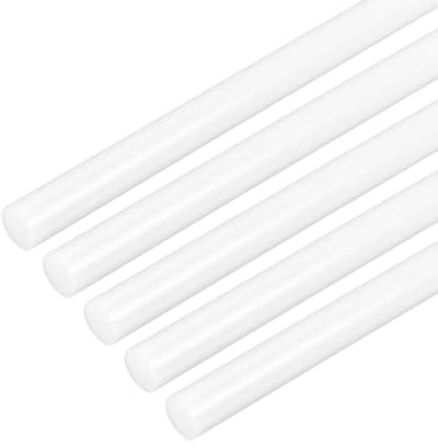 Kunststof Stangen - Ronde Staven - Modelbouw Projecten - Eenvoudig te Bewerken - 6 x 406 mm - Wit