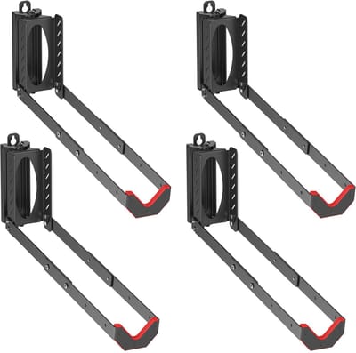 Maclean MC-498 - Set van 4 stuks Fietsbeugel - Fietsenrek wandbevestiging 35kg - zwart