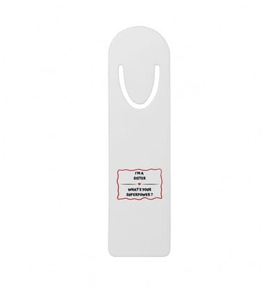 Hacebo® - I'm a sister what's your superpower? metalen boekenlegger - Zus - super zus - verjaardag - cadeautje voor zus - zus artikelen - kado - geschenk Bladwijzer boekenleggers - 12.7 cm x 3.2cm