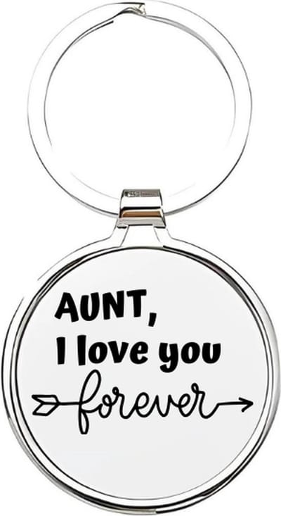 Akyol - aunt i love you forever Sleutelhanger - Oom - de leukste oom - oom - familie - uncle - babyshower - cadeau voor de leukste oom - verjaardagscadeau - kraamcadeau - cadeau voor een familielid - 4 x 7,5 CM