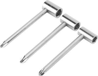 Dailygoods- Gitaarhalsaanpassingsgereedschap 3-delig - Universele Truss Rod Sleutel - 6,35 mm/7 mm/8 mm - Onderhoud - Zilver - Duurzaam - Truss Rod Wrench