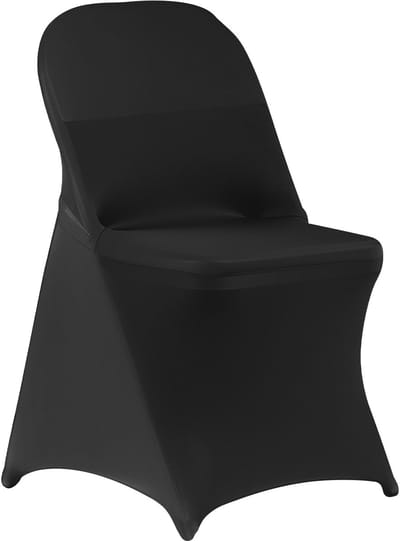 150 Stuks Zwarte Stoelhoezen, Polyester Spandex Stretch Hoesjes voor Evenementen, Bruiloften, Feesten en Banketten, Gemaakt voor Stoelen van Tot 17.72 x 18.11 x 30.31 Inch