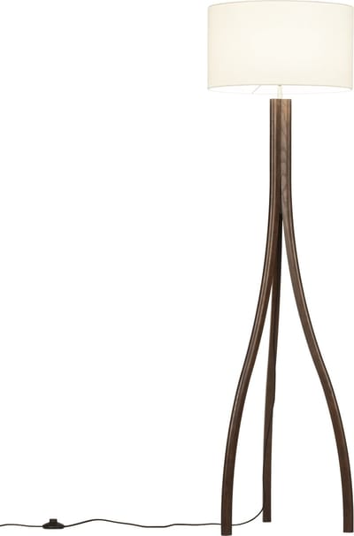 Lumidora Vloerlamp 31405 - ORLANDO - E27 - Wit - Bruin - Hout - ⌀ 45 cm