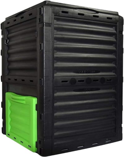 Tuincompostbak - Compostvat Compostbak - Vruchtbare Grond Maken - Circulatiesysteem Ventilatieopeningen - 300 liter - Zwart
