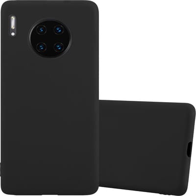 Cadorabo Hoesje geschikt voor Huawei MATE 30 PRO in CANDY ZWART - Beschermhoes gemaakt van flexibel TPU silicone Case Cover