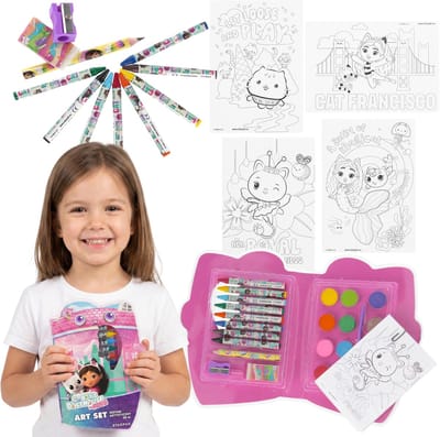 Gabby's Dollhouse Creatieve set voor kinderen, knutselset om in te kleuren – 28 onderdelen