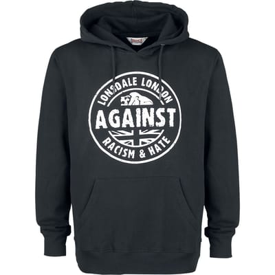 Lonsdale London Trui met capuchon - Linford - S tot XXL - voor Mannen - zwart