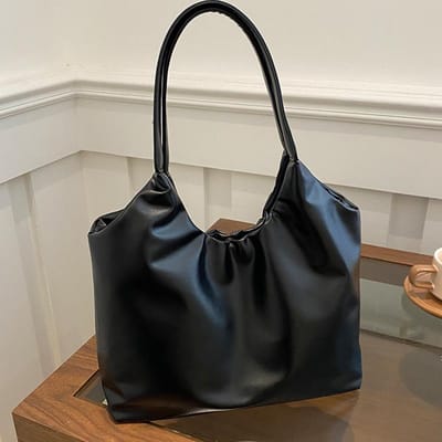 Grand Sac Fourre-tout Plissé Nuage pour Femmes pour les Déplacements Automne et Hiver Nouveau Design de Niche Sac à Main Bandoulière pour Femmes gray
