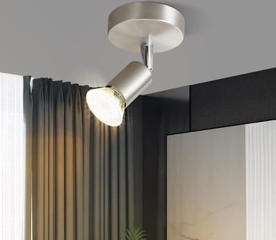 NETTLIFE Opbouwspot - Plafondlamp - plafondspot met 1 lichtpunten - spots - zilver opbouwspots - L 8 cm - draaibar - kantelbaar - GU10 fitting - plafoniere - excl. GU10