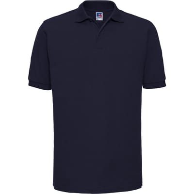 Russell Heren Ripple Collar & Manchet Poloshirt met korte mouwen (Franse marine)