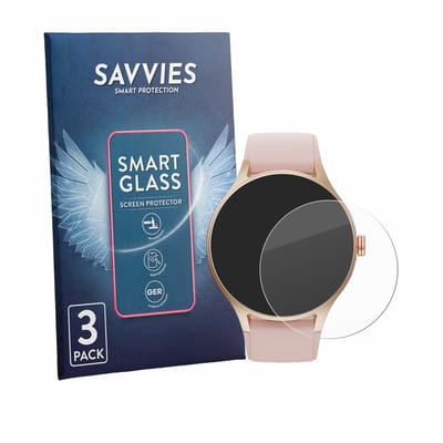 3 Stuks Savvies Screenprotector - geschikt voor Woneligo Smartwatch 1.57" - beschermfolie glas transparant