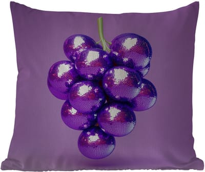 Buitenkussen - Druif - Disco - Glitter - Paars - 45x45 cm - Weerbestendig