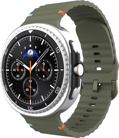 Cazy Horlogebandje geschikt voor Samsung Galaxy Watch Bandje (ActiveFlex) - Smartwatchbandjes - Universeel bandje geschikt voor Samsung Galaxy Watch 8 / Watch 8 Classic - Khaki