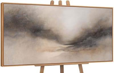 Canvas schilderij handgeschilderd misty morning abstract – YS-Art Gallery – Luxe wanddecoratie voor woonkamer – Modern schilderij voor slaapkamer en hal
