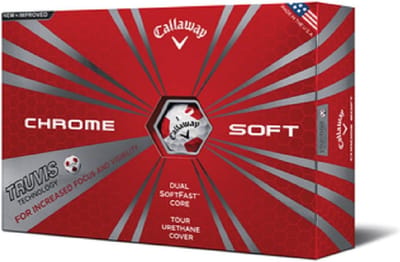 Truvis Golfballen - 2016 Chrome Soft - Wit/Rood