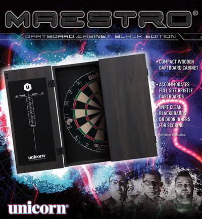 Unicorn Cabinet Maestro Black - Dartkast