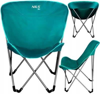 Nils Camp NC3051 Groene Campingstoel met Rugleuning - Lichtgewicht & Comfortabel