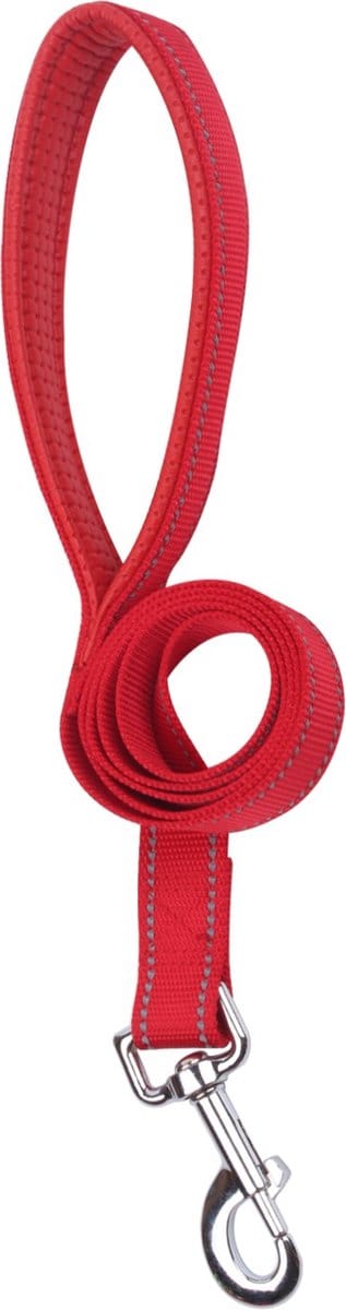 Nobleza Hondenriem - Maat L - Lengte 120 cm - Uitlaatriem - Riem hond - Uitlaatriem reflecterend voor honden - Rood