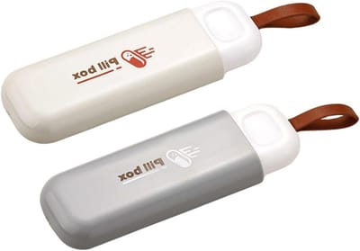 Pillendoosje voor onderweg - Compact design - Grijs - Waterdicht - Reisaccessoire - Lichtgewicht en duurzaam - Handig voor op reis.