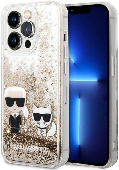 Karl Lagerfeld Back cover - iPhone 14 Pro - Gold / Yellow - Schokabsorberend - Stijlvol design