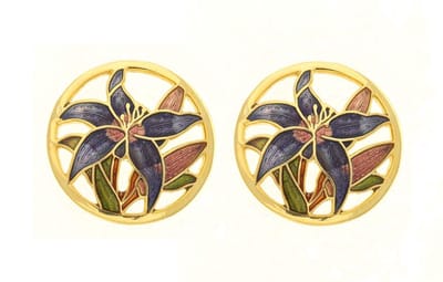 Behave Dames oorbel steker goud-kleur met bloem