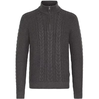 Gebreide pullover met ritssluiting, model 'BASIM'