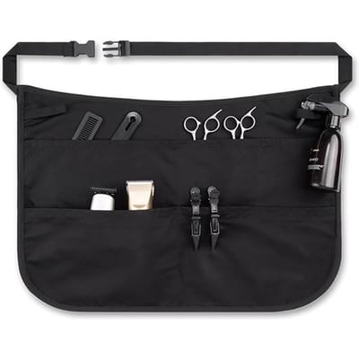 Tablier de travail de barbier Sac de rangement pour outils Tablier de taille Sac d'accessoires pour coiffeur Sac banane pour maquilleur, Outils capillaires, Produits capillaires noir