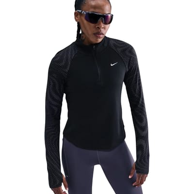 Damestrui met lange mouwen en 1/4 rits Nike Tempo Flash