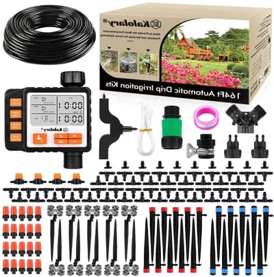 Automatische Irrigatie - Drip Systeem - Planten Water Geven - Bespaart Water - 50 Meter Slang - Zwart