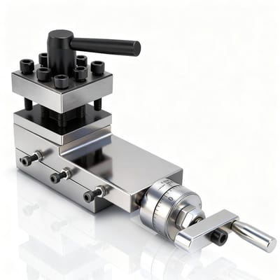 Dailygoods- Bankschroef Draaibank Gereedschap - Schroefklem voor Palen - Gietijzer HT250 - 50x50 mm - Dual-Purpose Structuur - Betrouwbare Pasvorm - Klem