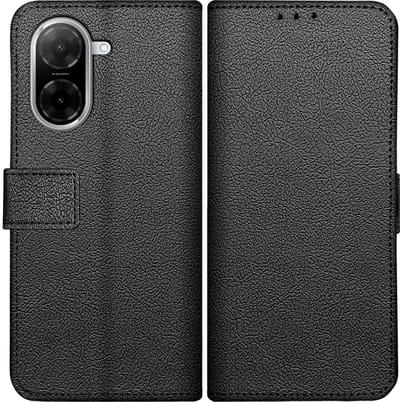 Cazy hoesje geschikt voor Xiaomi Redmi A5 Hoesje met Pasjeshouder - Bookcase Classic - Zwart