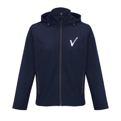 Security softshell jas met capuchon – Waterafstotend – 2-laags - Navy - Maat L