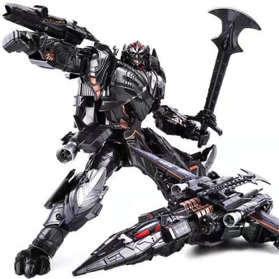 Legering Transforme Speelgoed Wei Ridder Megatro Optimus Commandant 2-in-1 Vliegtuig Auto Robot Model Gedetailleerde Actiefiguren Verzamelaarscadeau wit