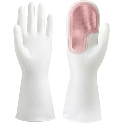 Gants de Nettoyage PVC Réutilisables Ménagers Antidérapants Isolation Thermique Résistants à l'Usure pour Frotter
